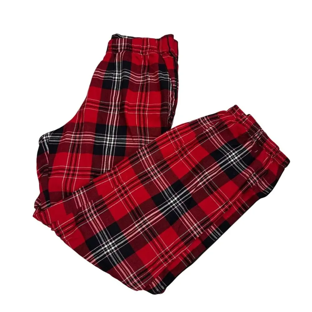 Victoria's Secret Pajama Pants Red Plaid Jogger Lounge Bottoms Size Women's XS